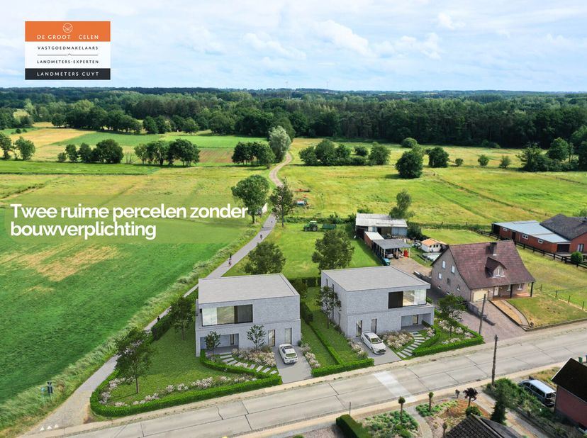 Twee uitzonderlijke bouwgronden te koop tussen natuur en comfort, ZONDER bouwverplichtingAan de kruising van de Testeltsesteenweg en de Hondsdorestraa