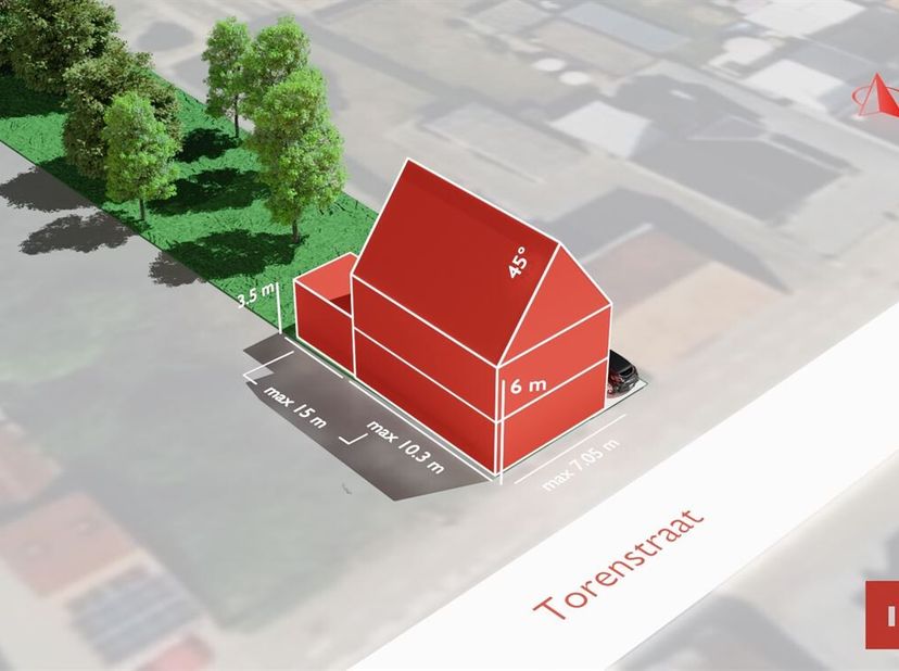 Découvrez ce terrain de 1.035 m² situé dans un environnement calme, idéal pour une maison jumelée.&lt;br /&gt;
Le numéro 25 A de la Torenstraat se trouve da