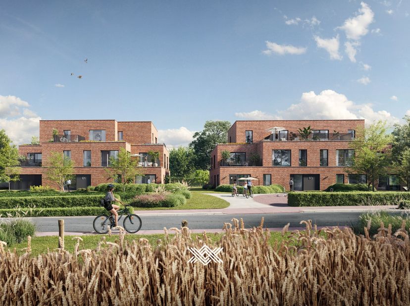 Gelegen in het groene Merelbeke, op fietsafstand van het centrum, vindt u dit gelijkvloers appartement in het hedendaags nieuwbouwproject genaamd ‘De