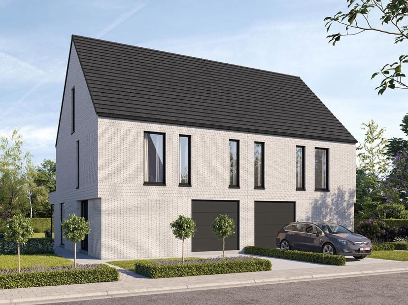 In de Winkelveldbaan realiseert Unicas een kleinschalig woonproject: 4 halfopen bebouwingen met strakke eigentijdse architectuur. De combinatie van ee