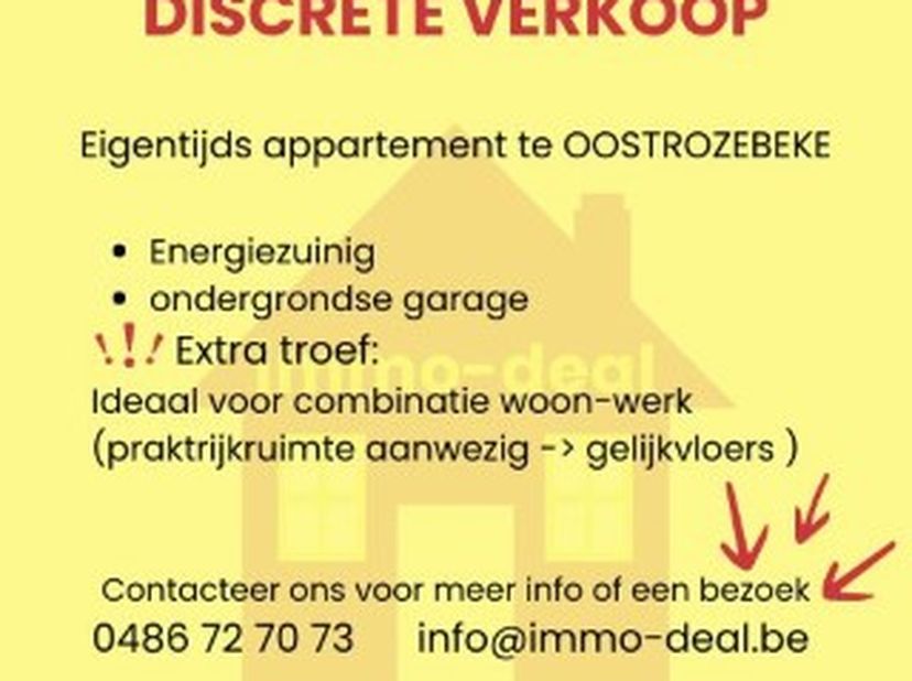 Dit hedendaags APPARTEMENT geniet een uiterst centrale ligging te Oostrozebeke, vlakbij de Markt, diverse winkels, openbaar vervoer, …&lt;br /&gt;
&lt;br /&gt;
Da
