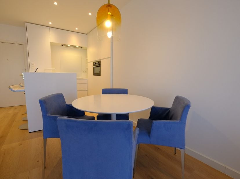 Deze gemeubelde studio van 60m² is gelegen op de kleine ring van Hasselt, vlak bij de Blauwe Boulevard.  Deze is volledig ingericht met een uitklapbaa