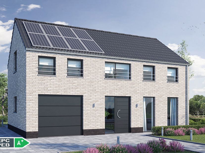 Découvrez ce projet de VILLA 4 FAÇADES PEB A+ - CONSTRUCTION 100% TRADITIONNELLE finition clé-sur-porte. Avec son architecture soignée et ses performa