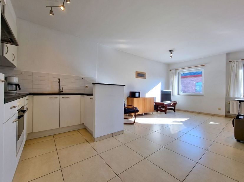 Dit lichtrijk appartement telt 1 ruime slaapkamer en is gunstig gelegen op amper 10 minuutjes fietsen van het Gentse stadcentrum. Het appartement werd