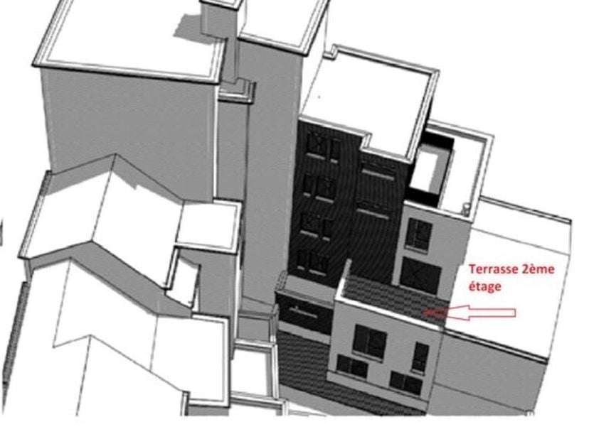 Dicht bij alle voorzieningen. In een nieuw gebouw van 4 verdiepingen zonder lift, prachtig appartement +/- 65m² met achterterras +/- 20m². Bestaande u