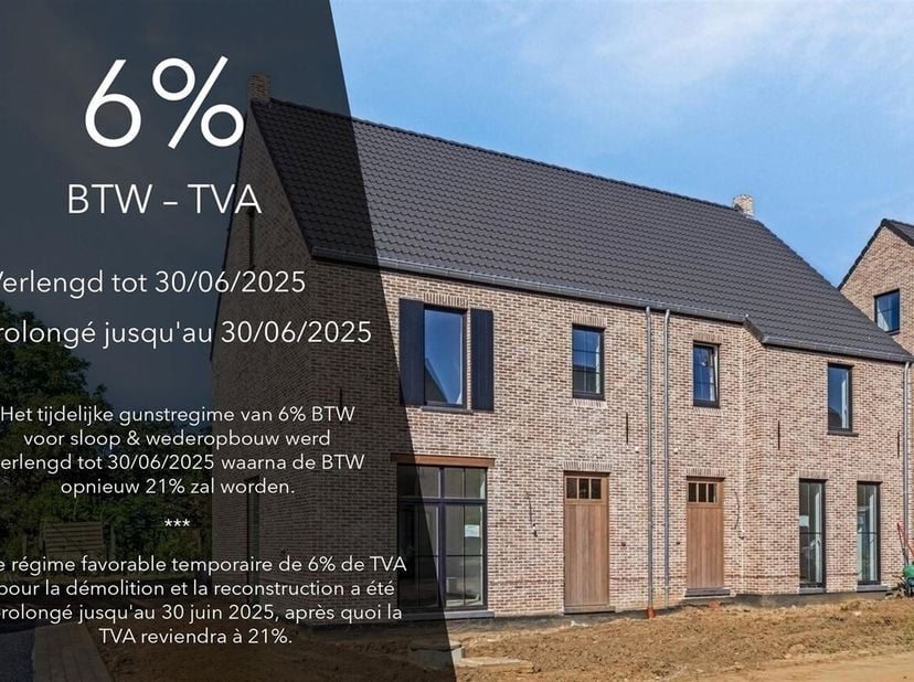 Maison nouvelle construction de haute qualité avec une surface habitable de +/- 195 m² avec quatre chambres (+ un dressing) et deux salles de bain, si