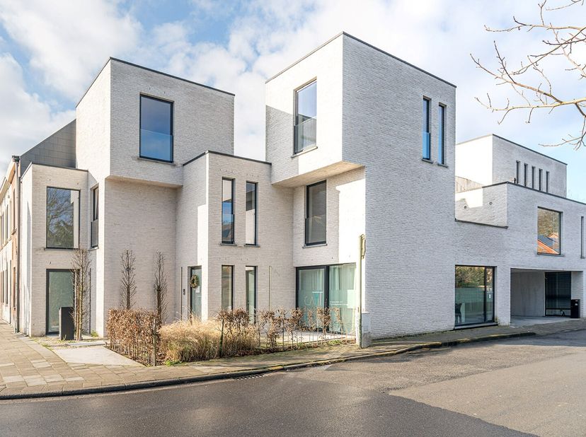 Deze hedendaagse architecturale woning, gebouwd in 2022, biedt een bewoonbare oppervlakte van 162 m² en combineert ruimte, licht en comfort op een ide