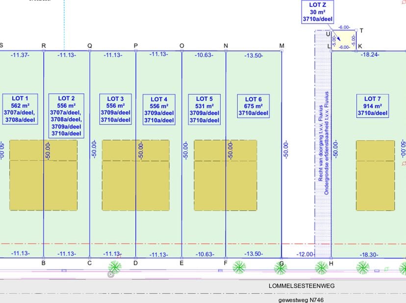 ref 6362799: Keuze uit 7 mooie bouwgronden in een nieuwe verkaveling. Gelegen op een steenworp van het centrum, scholen en openbaar vervoer (incl.trei