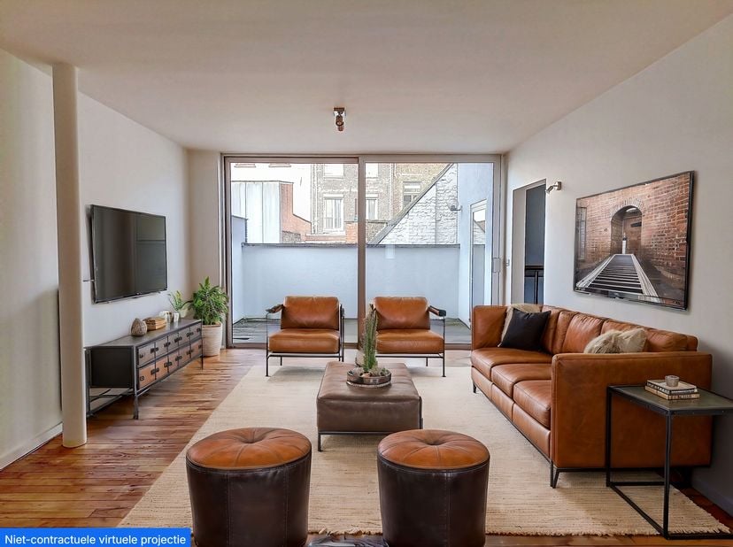 Recent gerenoveerd appartement met 1 slaapkamer te huur in het centrum van Oudenaarde. De gunstige ligging zorgt ervoor dat de markt, winkels en het s