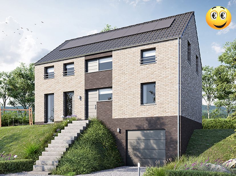 Découvrez ce projet de VILLA 4 FAÇADES PEB A+ - CONSTRUCTION 100% TRADITIONNELLE finition clé-sur-porte. Avec son architecture soignée et ses performa