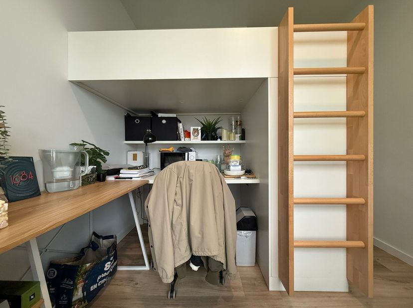 Aan de Koeikensgracht, vlakbij de studentenbuurt van Antwerpen, vinden we deze studentenkamer te koop. Het gebouw kreeg de naam campus Eilandje vanweg
