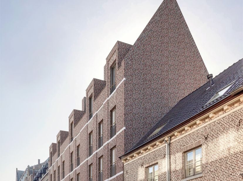 In het centrum van Maaseik, op de site waar vroeger de lagere school Kruisheren Ursulinen was gehuisvest, realiseerde Vestio het woonproject &quot;De Groen