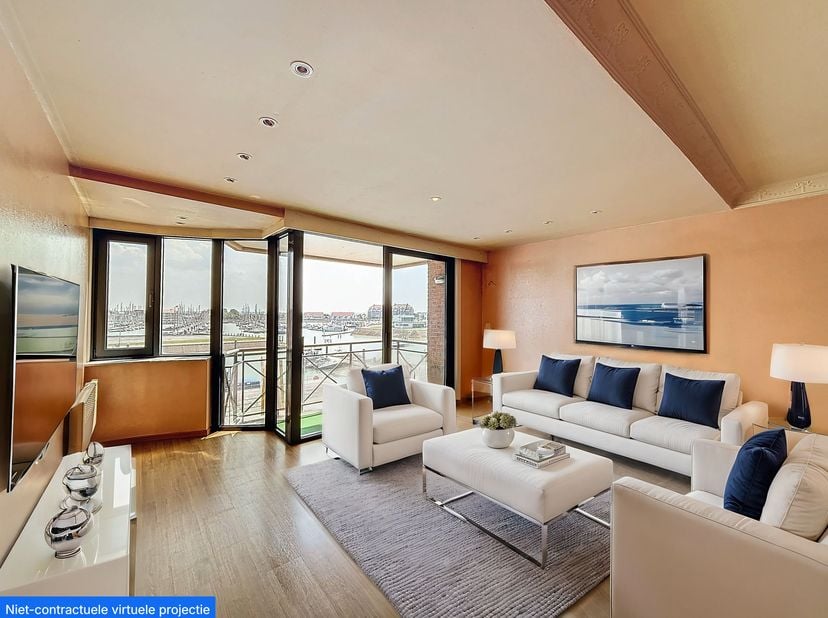 Dit op te frissen 2-slaapkamerappartement is gelegen in de residentie Saloniki in de Franchommelaan te Blankenberge. Het appartement heeft een woonopp