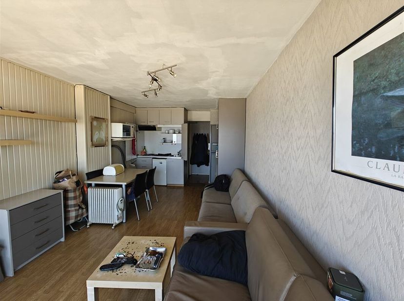 Te koop: studio op de 3de verdieping van residentie Brazilia, gelegen op de zeedijk met prachtig frontaal zeezicht. Deze compacte studio biedt een uni
