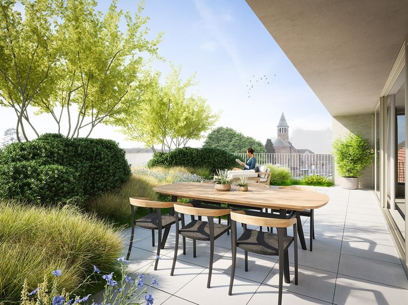 In het charmante Astene, vlakbij de Leie, vindt u Villa dAstene: een exclusief woonproject dat stijl en energiezuinigheid combineert. Dit appartement,