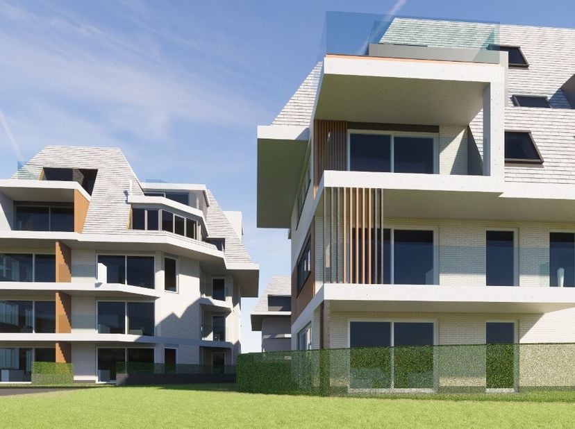 Duplex appartement met vier slaapkamers en 4 terrassen in het prestigieuze nieuwbouwproject Sailor&#039;s Park 4 - Villa Linnet. Indeling: Inkomhal, gasten