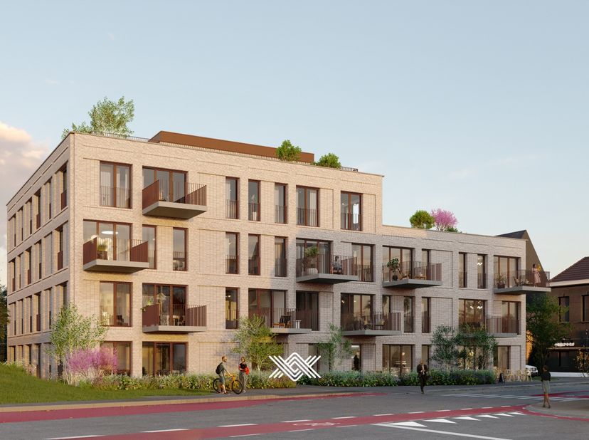 Dit tweeslaapkamer appartement van 91,40 m² beschikt over een inkomhal met toegang tot de lichtrijke eet- en leefruimte, een open keuken met voldoende