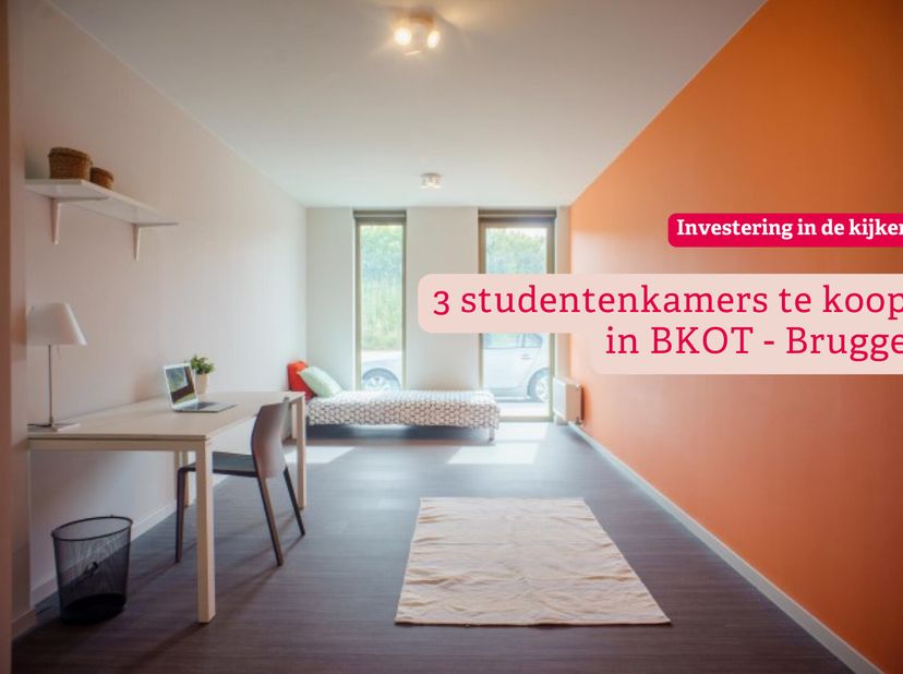 Met een ligging nabij centrum Brugge, bieden wij binnen residentie B/KOT 3 bemeubelde studentenkamers te koop aan. Deze nieuwbouw studentenkamers zijn