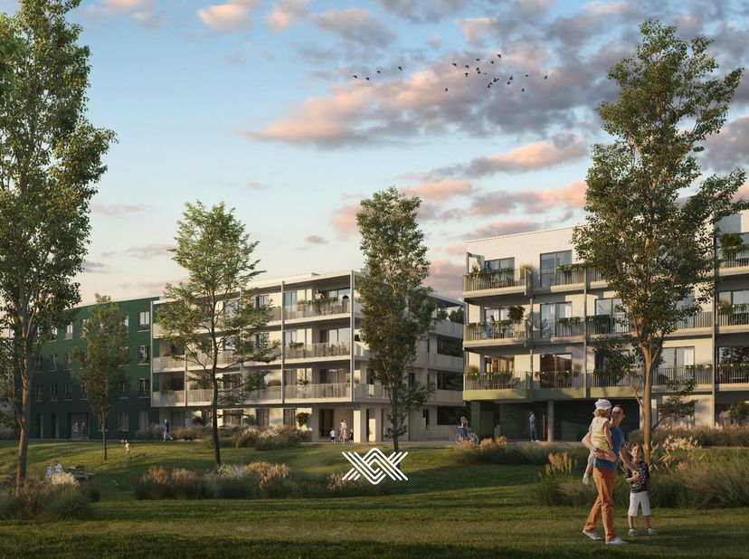 Dit appartement gelegen op de eerste verdieping heeft een bewoonbare oppervlakte van 96,6 m² en een terras van 29,2 m² met een zuidwestelijke oriëntat