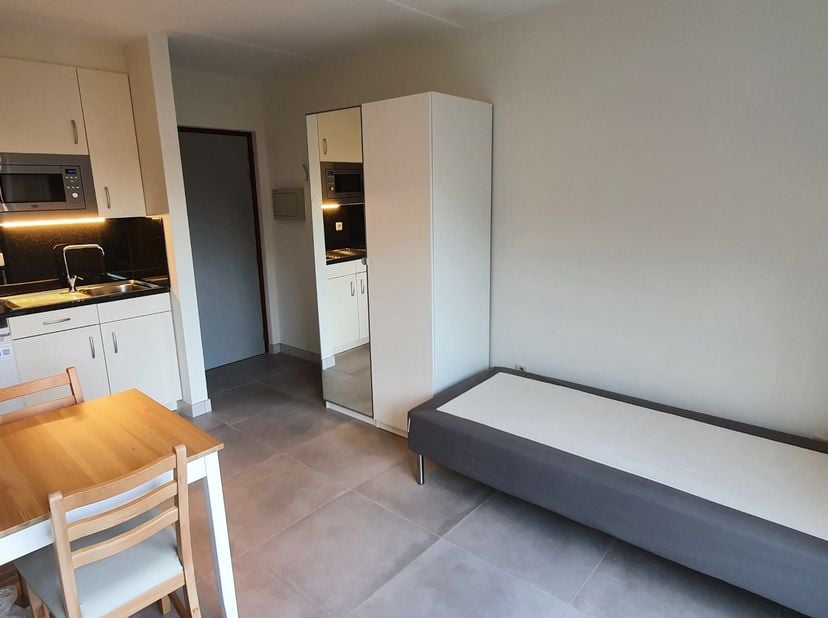 Te huur – Bemeubelde studio in Leuven, Mechelsevest 48&lt;br /&gt;
Op zoek naar een rustige, instapklare stek in Leuven? Deze recent gerenoveerde bemeubelde