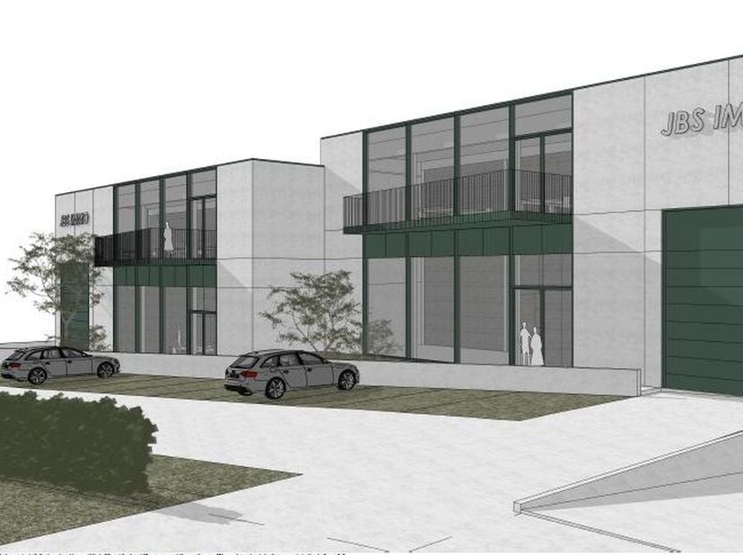 L&#039;espace d&#039;entreposage (classe de feu C) de 760 m² avec une hauteur libre de pas moins de 8 m et est de construction en béton. Il est équipé, entre au