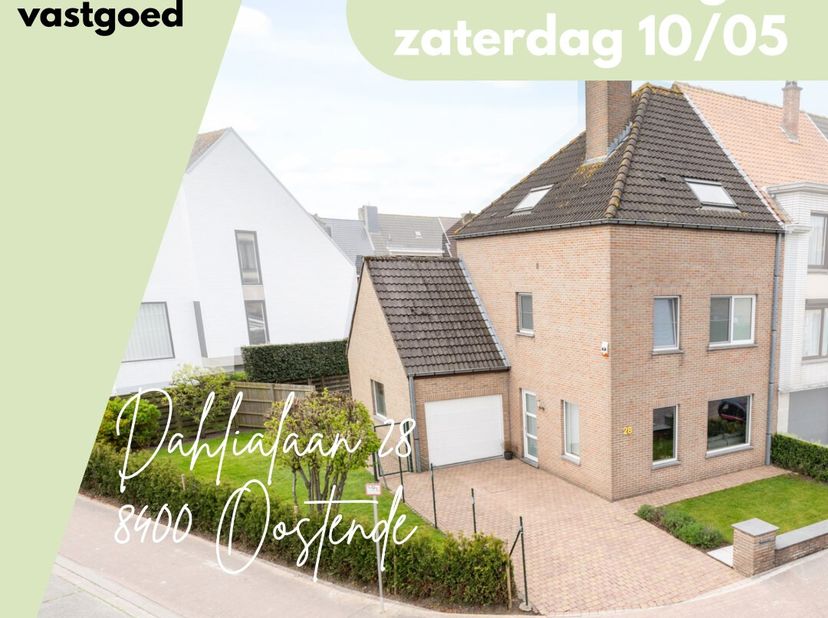 Gelegen in de rustige en charmante Bloemenwijk in Oostende, biedt deze ruime halfopen bebouwing een unieke combinatie van comfort, energiezuinigheid e