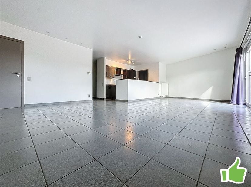 Superbe appartement récent à Mouscron avec 2 spacieuses chambres, terrasse plein sud et garage.&lt;br /&gt;
Composition : Spacieux living de 45 m2, terrasse
