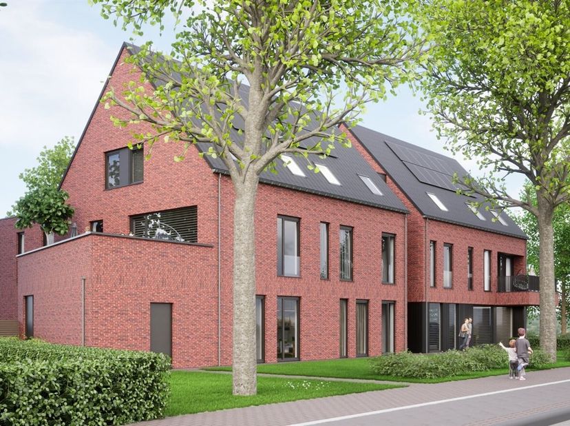 Een exclusief nieuwbouwproject bestaande uit acht moderne BEN-appartementen en een kantoorruimte op het gelijkvloers.  Elk appartement beschikt over 1