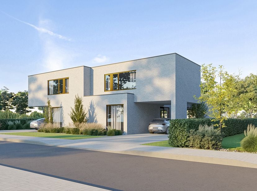 Deze strakke, minimalistische architectuurwoning wordt met haar residentieel karakter ondergedompeld in een gedetailleerde afwerkingsgraad waarvan u o