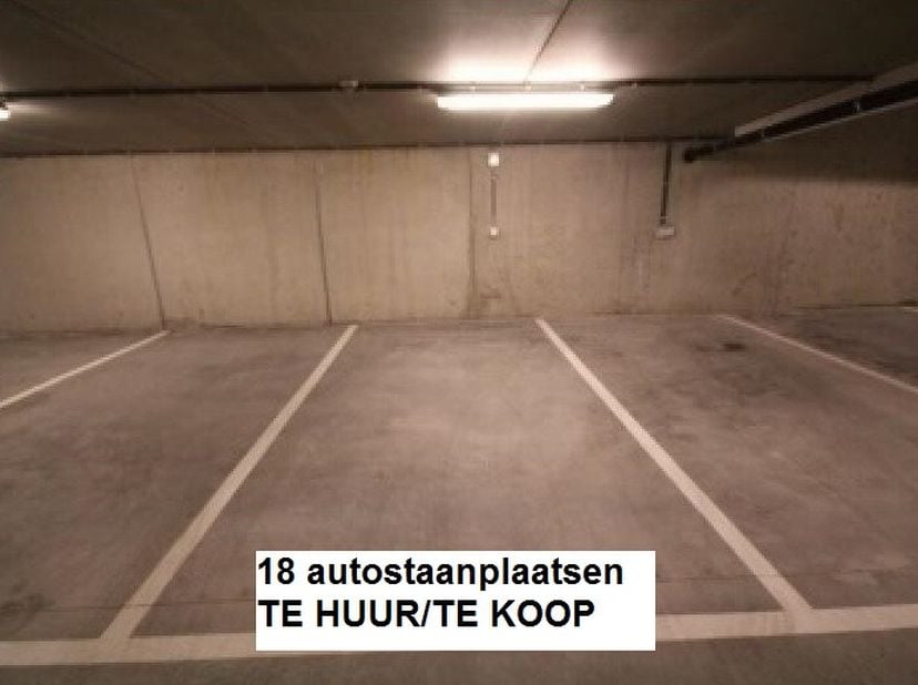 Parkings souterrains avec nrs 5, 6, 10, 11 en 12. A LOUER/A VENDRE, Résidence Lindepark au centre de Tervuren.  Porte de garage automatique avec téléc