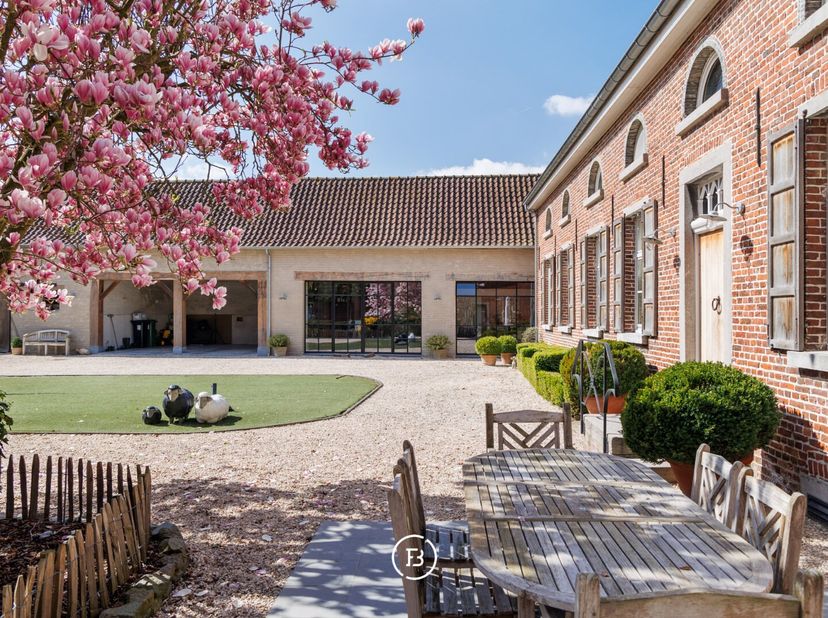 Hof ter Nechternest, een prachtig gerenoveerde hoeve met een rijke geschiedenis die teruggaat tot 1838. Deze unieke eigendom combineert authentieke ch