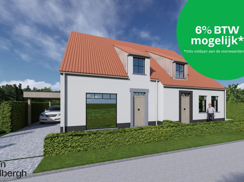 Deze stijlvolle nieuwbouwwoning te Eernegem bestaat uit:&lt;br /&gt;
Gelijkvloers: inkomhal - gastentoilet - bureau - lichtrijke living met open ingerichte