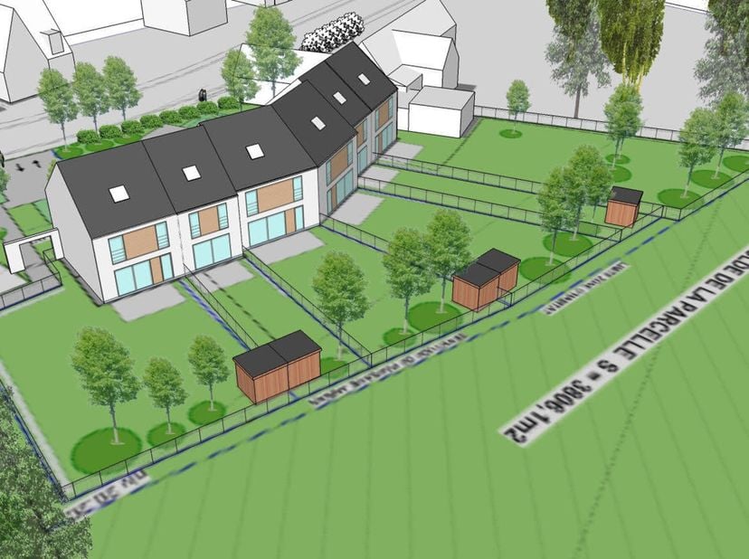 In de buurt van het station van Pommeroeul biedt Immo Dussart deze gesloten residentiële en ecologische wijk aan met 6 eengezinswoningen op een reside