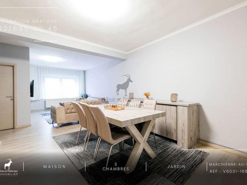 Jolie maison avec 3 chambres, terrasse et jardin à vendre à Marchienne-au-Pont&lt;br /&gt;
Référence agence : V6031-1663&lt;br /&gt;
Visite virtuelle : https://en