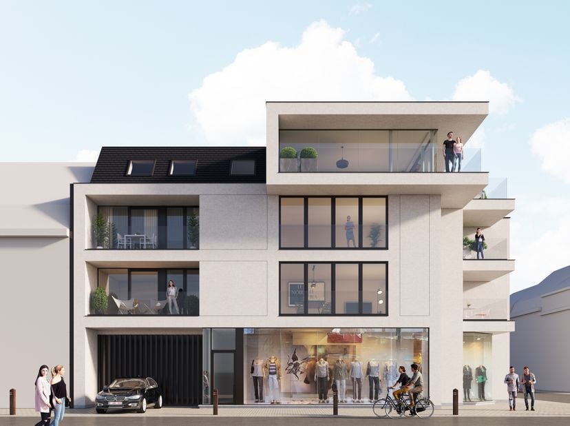 Dit eigentijds project omvat één handelspand op het gelijkvloers en slechts drie exclusieve appartementen. &lt;br /&gt;
Heel wat troeven zoals de centrale o