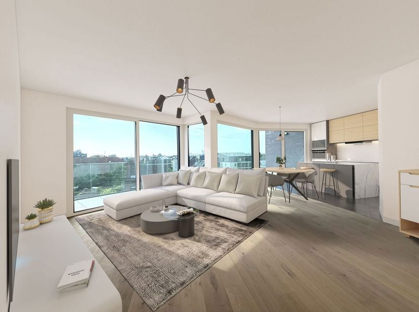 Deze ruime penthouse met 3 slaapkamers is gelegen in Residentie Plume in het hart van Asse.&lt;br /&gt;
Vanop het terras op de 4de verdieping geniet je van