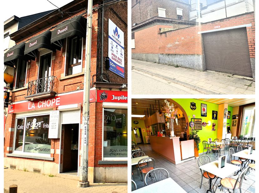 Maison de commerce (actuellement bar/friterie) avec partie habitable aux étages + fonds de commerce et pas-de-porteComposition : Rdch : Bar, cuisine,