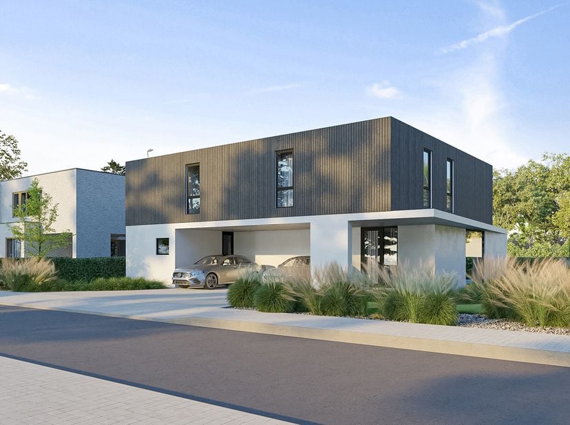 Deze strakke, minimalistische architectuurwoning wordt met haar residentieel karakter ondergedompeld in een gedetailleerde afwerkingsgraad waarvan u o