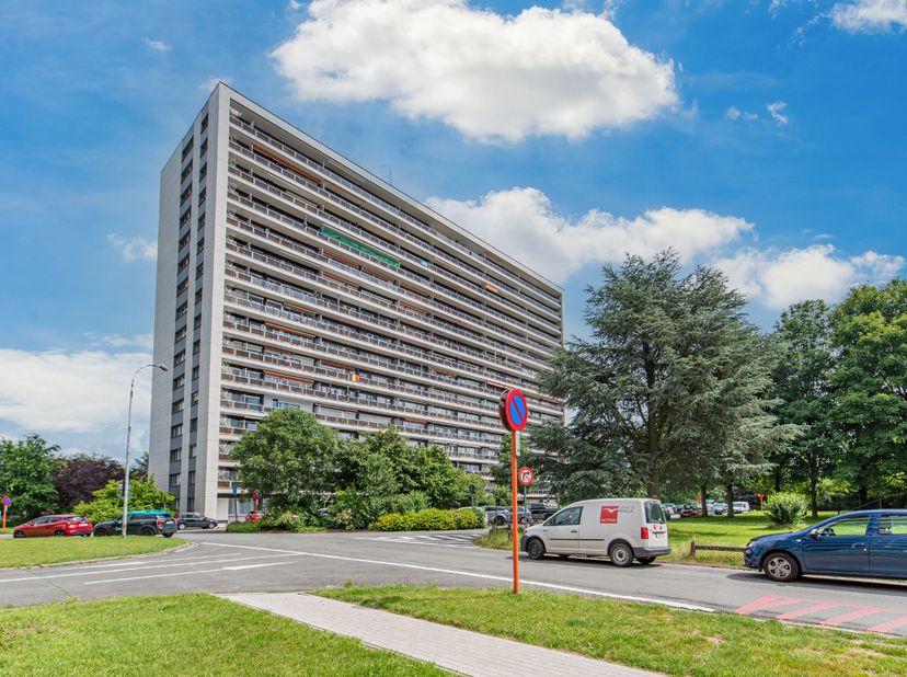 Ontdek dit prachtig gerenoveerd appartement op de 7e verdieping van een verzorgd gebouw in het groene en rustige Koningin Fabiolapark. Dankzij de rece