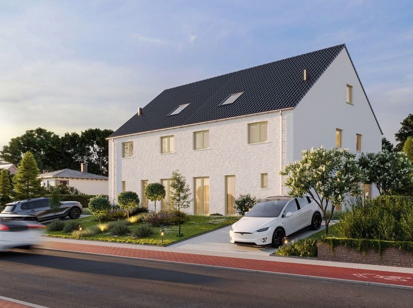 Ontdek deze prachtige halfopen nieuwbouwwoning, perfect gelegen in de idyllische Dutselstraat te Holsbeek. Met zijn adembenemende ligging, grenzend aa