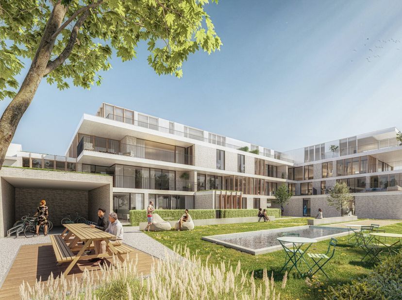 Het nieuwbouwproject De Stek is een uniek, duurzaam en hoogwaardig afgewerkt project in Lochristi, gelegen op de hoek van Dorp-West en de Stationsstra