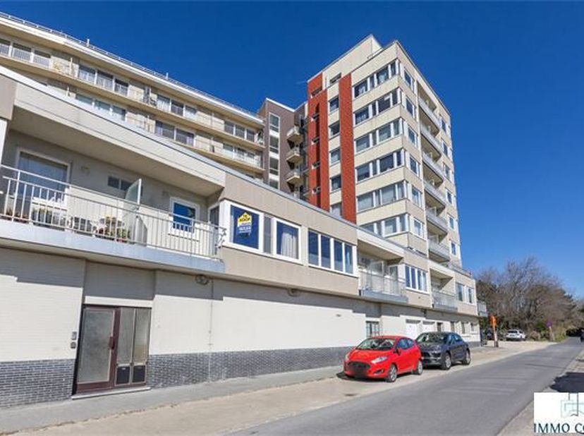 Ruim, ongemeubeld appartement gelegen op de 1e verdieping in gebouw zonder lift.  Indeling : inkomhal, woonkamer, aparte keuken, badkamer met douche,