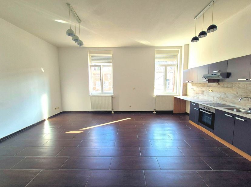 Opportunité à saisir à Anderlues ! Appartement rénové avec espace de vie ouvert, chambre spacieuse et salle de bain fonctionnelle.&lt;br /&gt;
Situé au 1er
