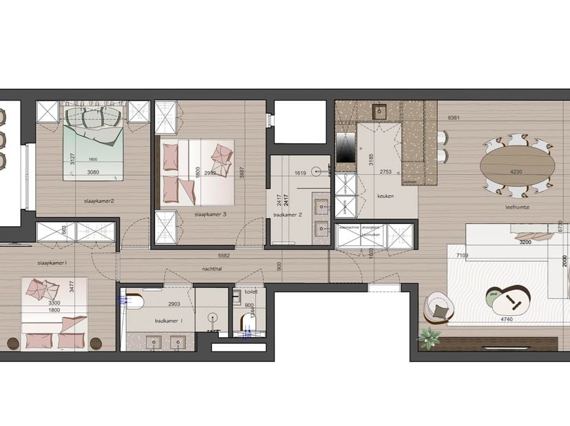 Residentie Akropolis: gerenoveerd appartement (gevelbreedte ca. 7m) te koop gelegen in de Zoutelaan te Knokke gelegen in een gebouw die volledig geren