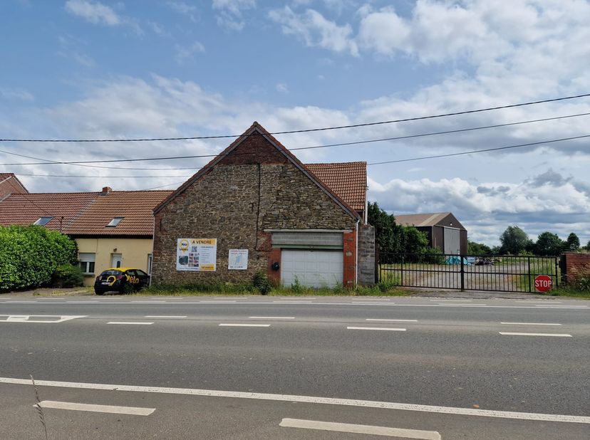 Domaine de près de 1,4 hectare composé de deux habitations (6 chambres au total) avec garages, d’un vaste hangar de 170 m² avec fosse, d’un grand park