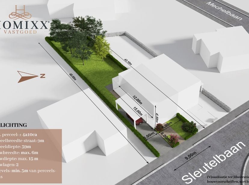 Meer info via 016 84 96 84 of via info@homixx.be!&lt;br /&gt;
Dit perceel voor half-open bebouwing is gelegen op de Sleutelbaan in Begijnendijk. Dit westeli