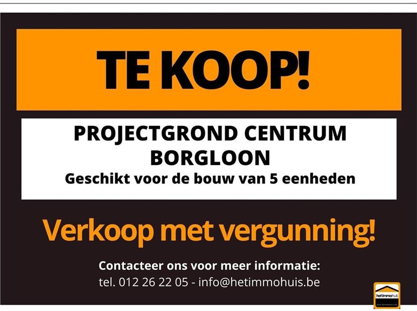 Gunstig gelegen projectgrond met plannen voor de bouw van 5 eenheden&lt;br /&gt;
Deze projectgrond treffen we pal in het centrum van Borgloon, waardoor de v
