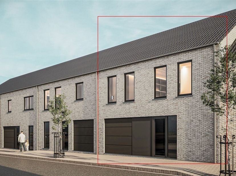 Maison jumelée à construire sur un terrain de 150 m², située dans le village tranquille d&#039;Appels, arrondissement de Dendermonde. L&#039;endroit offre de be
