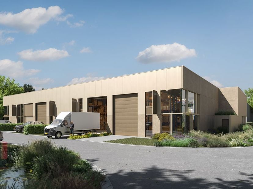 Nieuwbouw KMO-unit met een oppervlakte van 180 m² en 2 privatieve parkeerplaatsen te koop. Strategisch gelegen in de gouden driehoek Antwerpen – Bruss
