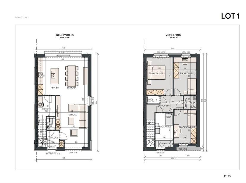 11 BEN-woningen met open leefruimte, 3 slaapkamers, een terras van 3meter diep en tuin van 5,9meter diep. &lt;br /&gt;
Gelegen te Haaltert nabij handelszake